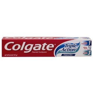 Colgate Toothpaste Triple Action Original Mint 6.4 OZ Health & Personal Care