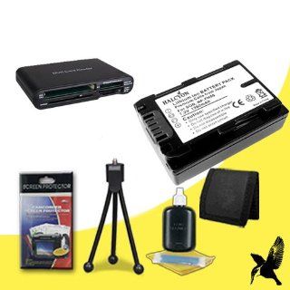 Halcyon 1300 mAH Lithium Ion Replacement NP FH50 Battery + Memory Card Wallet + Multi Card USB Reader + Deluxe Starter Kit for Sony DCR DVD305 1MP DVD Handycam Camcorder and NP FH50  Digital Camera Accessory Kits  Camera & Photo