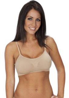The Softest Most Comfortable Plus Size Bra Ever   Removable Straps and Pads, Nude   One Size Clothing