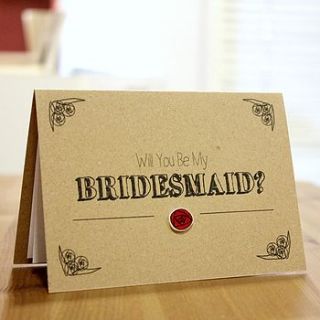 ‘will you be my bridesmaid’ wedding day card by little silverleaf