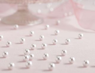 table pearls confetti wedding decoration by ginger ray