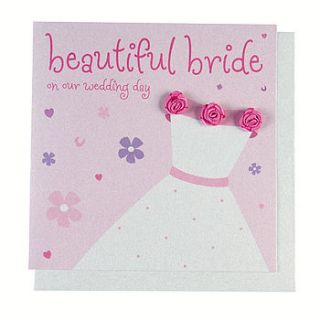 beautiful bride card by aliroo