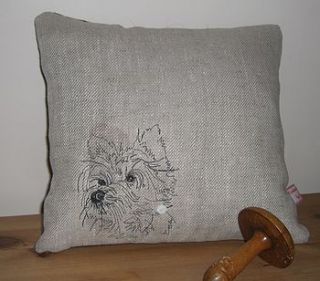 scottie dog cushion by jammy things