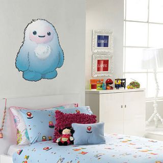 fluffy creature vinyl wall sticker by oakdene designs