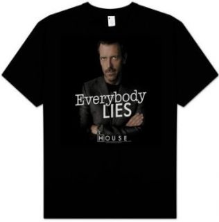 House TV Show EVERYBODY LIES Adult Black T shirt Clothing