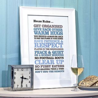 personalised house rules by rosie robins