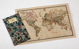 vintage style world map by i love retro