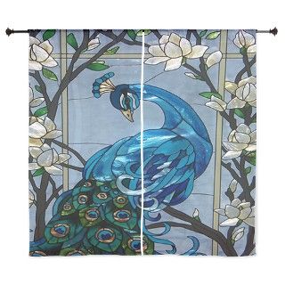 Stained Glass Peacock Art 60 Curtains by mypeacockshop