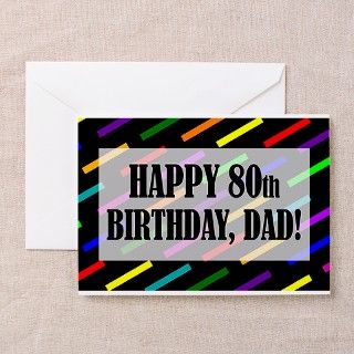80th Birthday For Dad Greeting Cards (Pk of 10) by BirthdayHumor1