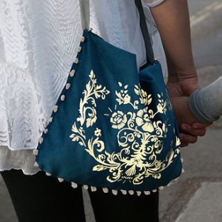 reflective baroque velvet bag by lost values