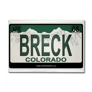 Breck License Plate Rectangle Magnet by ovalcarstickers