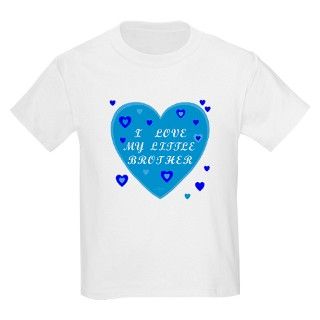 I Love My Little Brother T Shirt by kidscdsandstuff