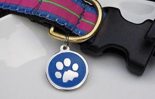 personalised dog id paw tag by capture & keep