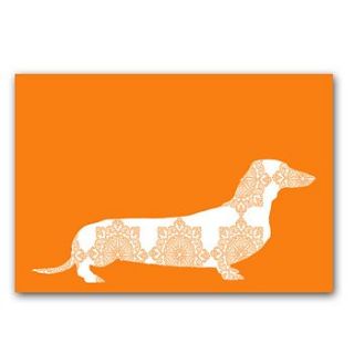 damask dachshund dog fine art print by indira albert