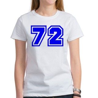 Varsity Uniform Number 72 (Blue) Tee by bluegreenred