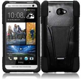 Thousand Eight(TM)combo gift package for HTC Desire 601 zara Double Layer Hybrid Stand Cover Case + [Screen Protector Shield(Ultra Clear)+Touch Screen Stylus] (black) Cell Phones & Accessories