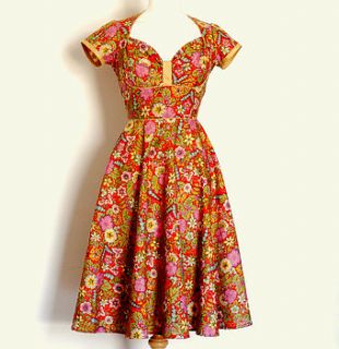 floral heidi tea dress by dig for victory