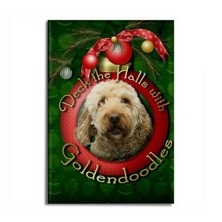 Christmas   Deck the Halls   GoldenDoodles Rectang by FrankzPawPrintz