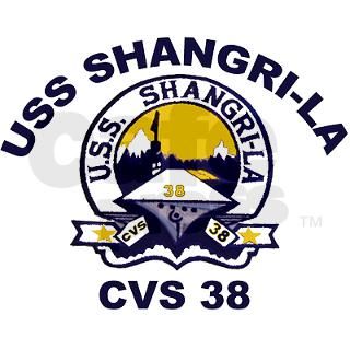 USS Shangi La CVA 38 Oval Decal by quatrosales