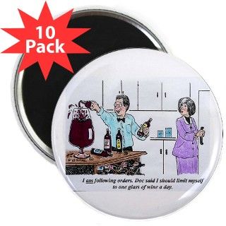 Daily vino reminder magnet 10 pack by winecartoons