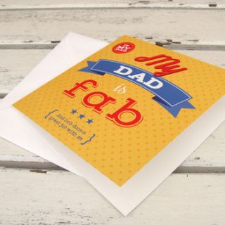 retro style father's day card from a daughter by applemint designs