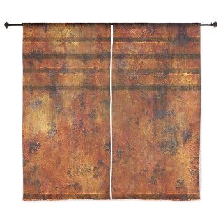 Lined Rusted Metal Effect Curtains by BuyGifts1