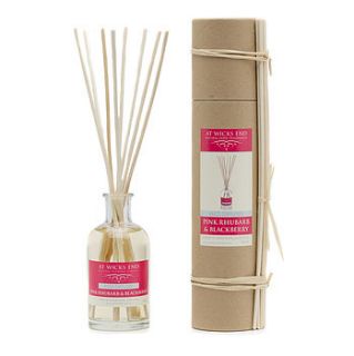 pink rhubarb and blackberry reed diffuser by at wicks end