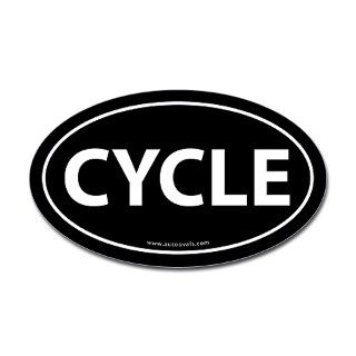 Cycle Text Auto Decal  Black (Oval) by autoovals