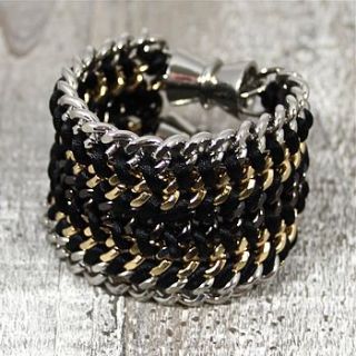 chunky metal lace magnet bracelet by my posh shop