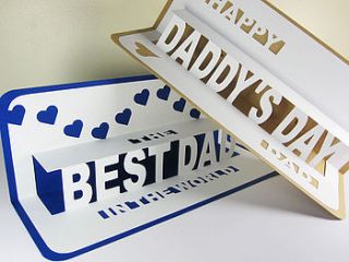 personalised pop up  happy father’s day card by ruth springer design