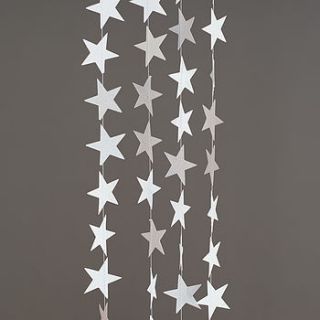 hand made wishing on a little star white 10ft garland by the flower studio