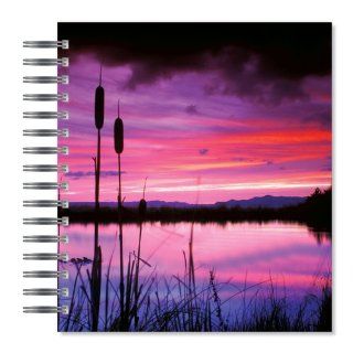 ECOeverywhere Cattail Sunset Picture Photo Album, 18 Pages, Holds 72 Photos, 7.75 x 8.75 Inches, Multicolored (PA12276)  Wirebound Notebooks 