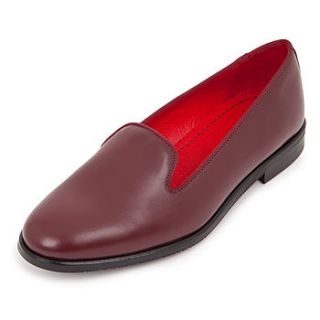 elizabeth plum leather slipper shoe by its got soul