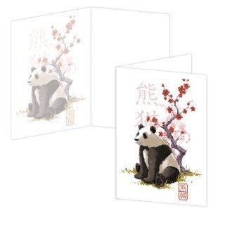 ECOeverywhere Peace Keeper Panda Boxed Card Set, 12 Cards and Envelopes, 4 x 6 Inches, Multicolored (bc12334)  Blank Postcards 