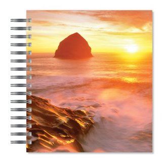 ECOeverywhere Sunset Wave Picture Photo Album, 18 Pages, Holds 72 Photos, 7.75 x 8.75 Inches, Multicolored (PA12125)  Wirebound Notebooks 