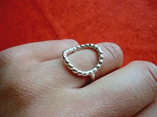 handmade elegant silver circle ring by claire lowe