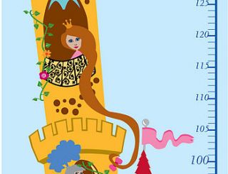 personalised fairytale castle height chart by cherrygorgeous