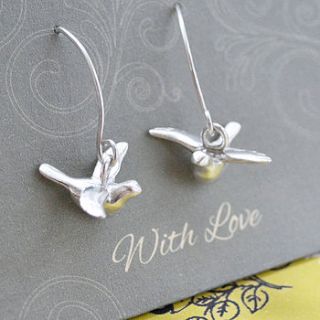 sterling silver bird earrings by nina louise