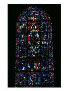 Window Depicting Notre Dame De La Belle Verriere in the South Choir, 13th Century Giclee Print Art (9 x 12 in)  