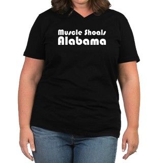 Muscle Shoal Womens Plus Size V Neck Dark T Shirt by fsnyc