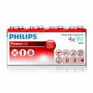 PHILIPS 9 Volt Alkaline Batteries 4 Pack Health & Personal Care