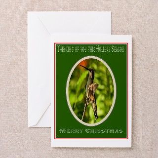 Hummingbird Christmas Greeting Card Greeting Card by jenningsphotos