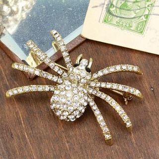 spider brooch in gold by lisa angel