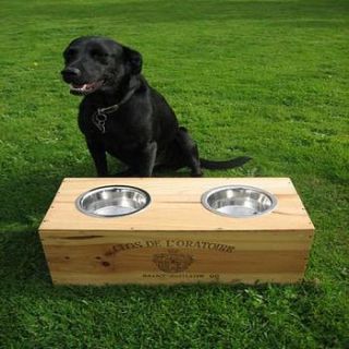 posh pet feeder double high by nautical living