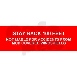 100 Feet Warning Bumper Sticker by UwharrieOHVOutfitters