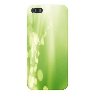 Green Cicles Abstract Art CUSTOM Rigid Snap On Cover Case Skin iPhone 5 / 5S Cell Phones & Accessories