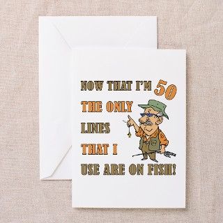 Hilarious Fishing 50th Birthday Greeting Cards (Pk by birthdaybashed