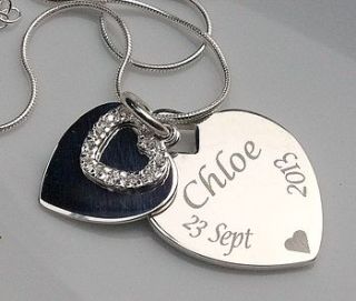personalised birth celebration necklace by capture & keep