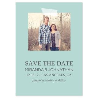 Elegant Blue Photo Save The Date Announcements by designsbyallyson