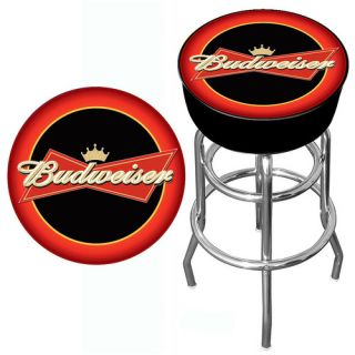 Budweiser Bowtie Bar Stool in Red / Black